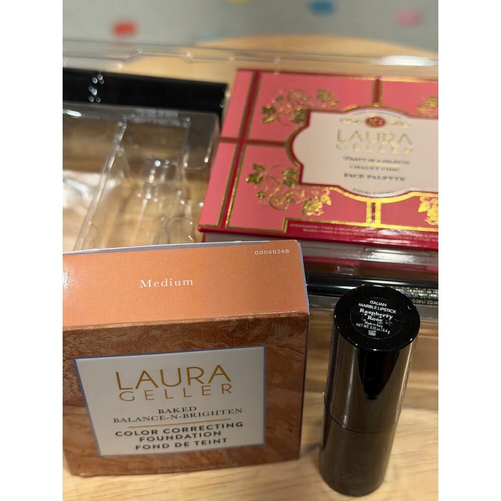 Laura Geller Bundle! 7 piece - palettes, foundation, lip, cheek - Picture 2 of 5